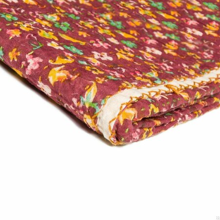 HOMEROOTS 50 x 70 in. Kantha Cotton Throw - 300 293211